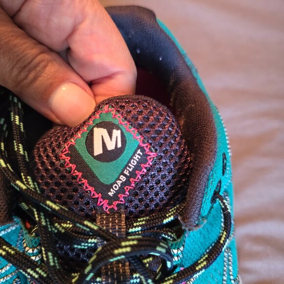 Merrell Womens J066814 Moab Teal Green Float Pro Vibram Flight Hiking Running 5. - Picture 10 of 14